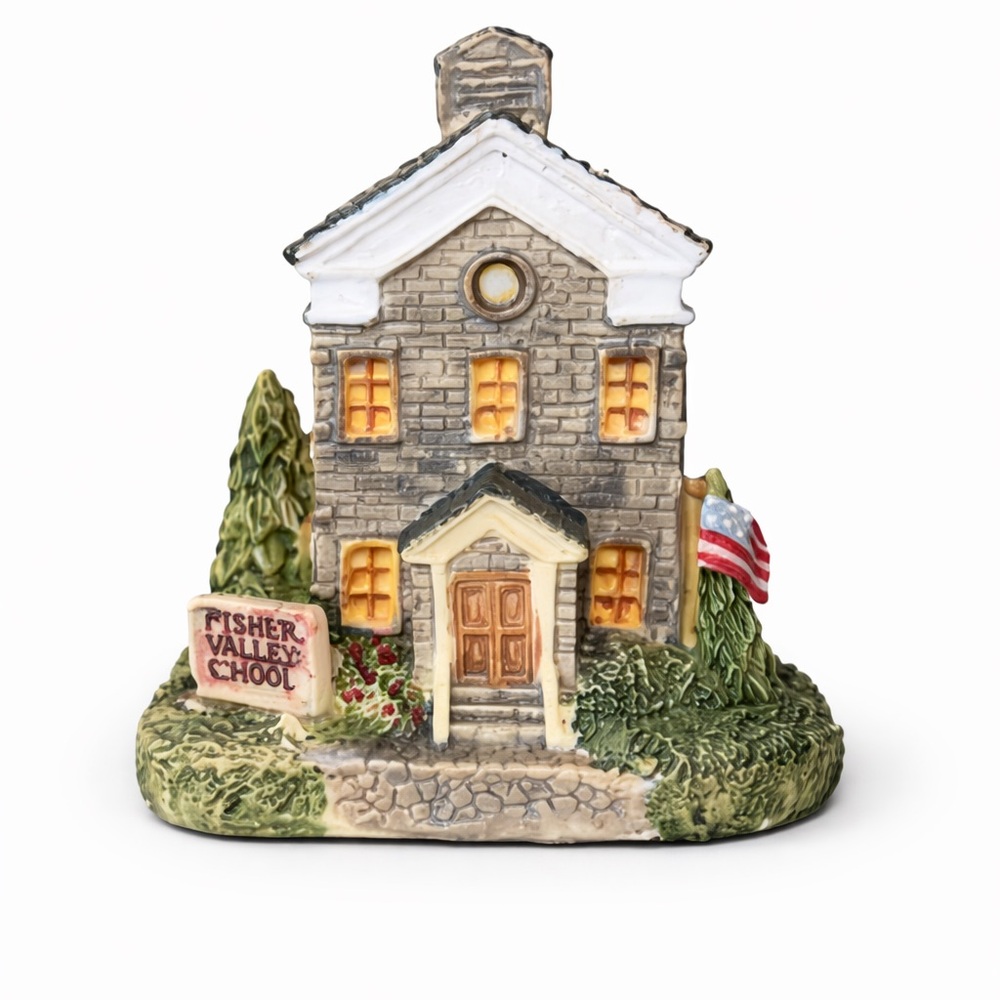 Miniature Stone School Figurine